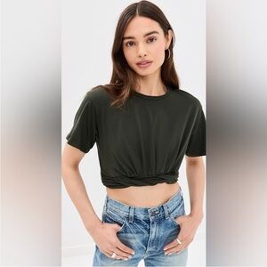 A.L.C. Women's Mimi Moss Green Crop Top Shopbop